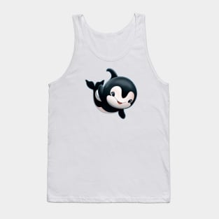 Cute Orca Drawing Tank Top